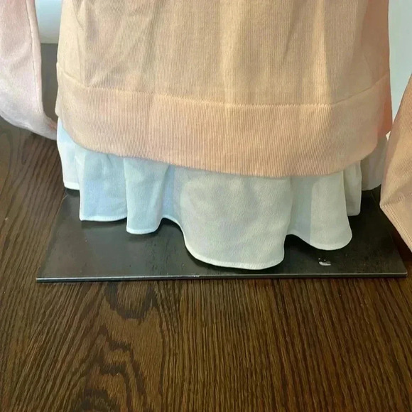 Tommy Hilfiger Contrast-Hem Shirt Embellished Collar Sweater in Pink Small - Picture 5 of 7